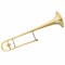 Gold Brass B Flat Tenor Trombone with Smooth Slide, Accessories and Hard Case